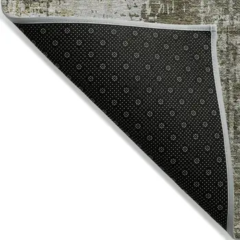 9' X 12' Brown And Tan Abstract Washable Indoor Outdoor Area Rug