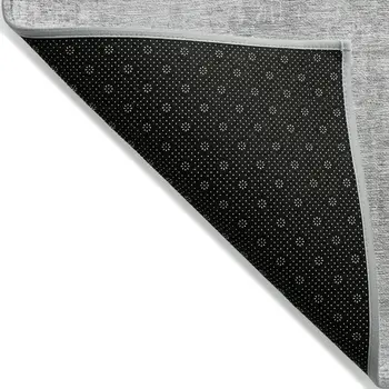 10' X 14' Silver And Gray Abstract Washable Indoor Outdoor Area Rug