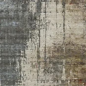 8' X 10' Beige Brown And Gray Abstract Washable Indoor Outdoor Area Rug