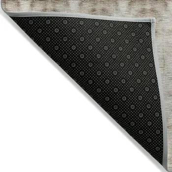 9' X 12' Beige Taupe And Tan Geometric Washable Indoor Outdoor Area Rug