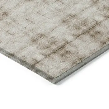 10' X 14' Beige Taupe And Tan Geometric Washable Indoor Outdoor Area Rug