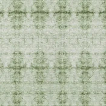 8' X 10' Sage And Green Geometric Washable Indoor Outdoor Area Rug