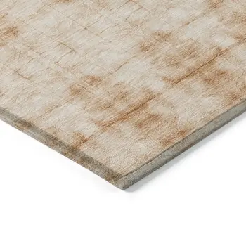 9' X 12' Salmon And Ivory Geometric Washable Indoor Outdoor Area Rug