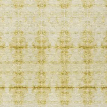 8' X 10' Wheat And Gold Geometric Washable Indoor Outdoor Area Rug
