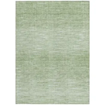 8' X 10' Artichoke Green And Green Abstract Washable Indoor Outdoor Area Rug