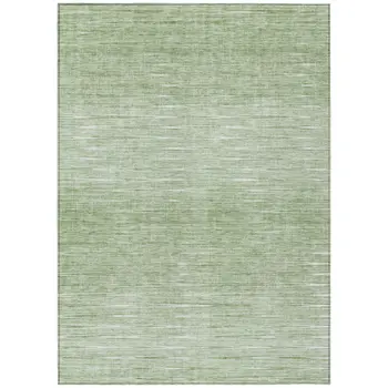 8' X 10' Artichoke Green And Green Abstract Washable Indoor Outdoor Area Rug