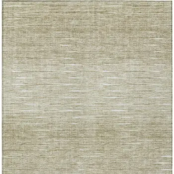 5' X 8' Khaki And Beige Abstract Washable Indoor Outdoor Area Rug