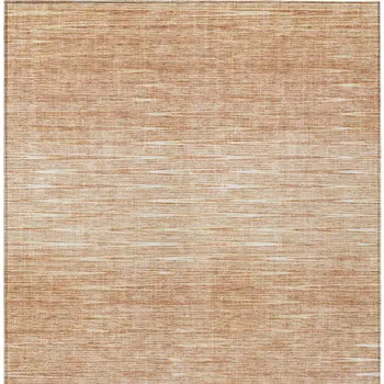 3' X 5' Salmon And Ivory Abstract Washable Indoor Outdoor Area Rug