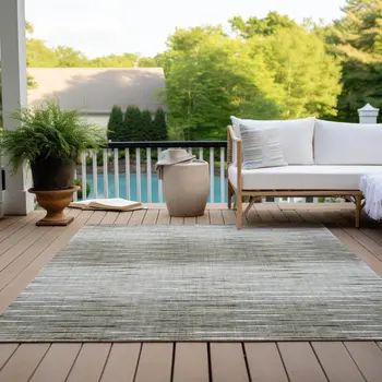 3' X 5' Taupe And Beige Abstract Washable Indoor Outdoor Area Rug