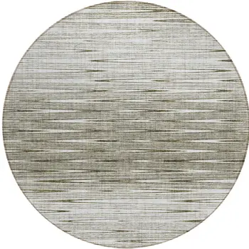 8' Taupe And Beige Round Abstract Washable Indoor Outdoor Area Rug