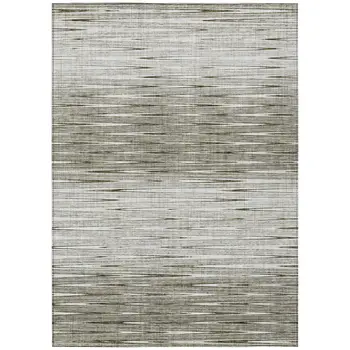 10' X 14' Taupe And Beige Abstract Washable Indoor Outdoor Area Rug