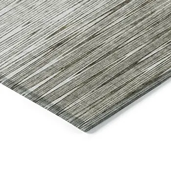 10' X 14' Taupe And Beige Abstract Washable Indoor Outdoor Area Rug