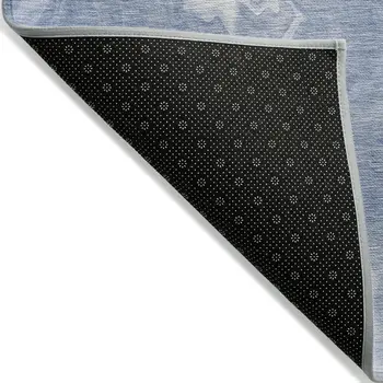 10' X 14' Blue And Sky Blue Abstract Washable Indoor Outdoor Area Rug