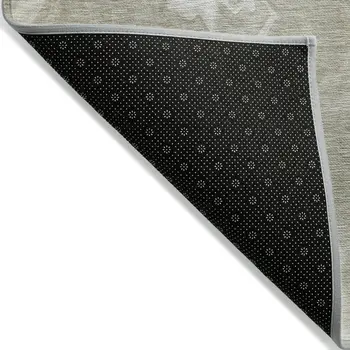 9' X 12' Taupe And Beige Abstract Washable Indoor Outdoor Area Rug