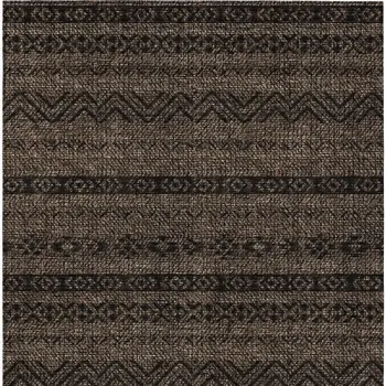 8' X 10' Chocolate And Brown Southwestern Washable Indoor Outdoor Area Rug