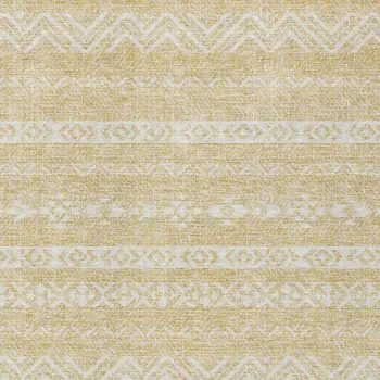 3' X 5' Gold And Beige Southwestern Washable Indoor Outdoor Area Rug