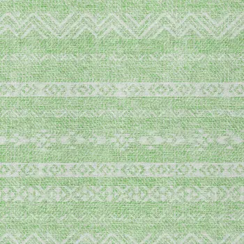 10' X 14' Lime Green And Green Southwestern Washable Indoor Outdoor Area Rug