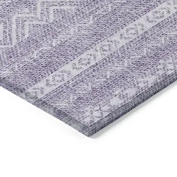9' X 12' Purple And Lavender Southwestern Washable Indoor Outdoor Area Rug