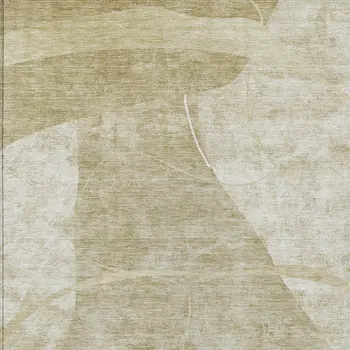 5' X 8' Beige Taupe And Tan Abstract Washable Indoor Outdoor Area Rug