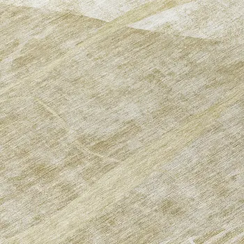 8' Beige Taupe And Tan Round Abstract Washable Indoor Outdoor Area Rug