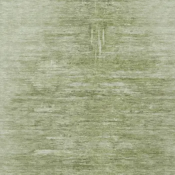 5' X 8' Artichoke Green And Fern Green Abstract Washable Indoor Outdoor Area Rug