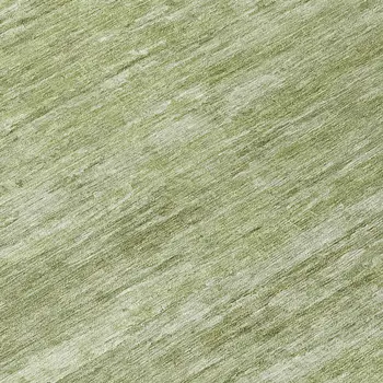 8' Artichoke Green And Fern Green Round Abstract Washable Indoor Outdoor Area Rug