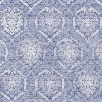 5' X 8' Sky Blue And Denim Blue Medallion Washable Indoor Outdoor Area Rug