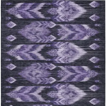 3' X 5' Purple Lavender And Plum Southwestern Washable Indoor Outdoor Area Rug
