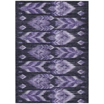 3' X 5' Purple Lavender And Plum Southwestern Washable Indoor Outdoor Area Rug
