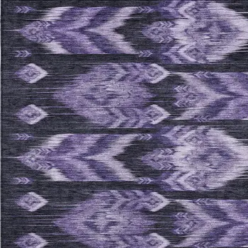 5' X 8' Purple Lavender And Plum Southwestern Washable Indoor Outdoor Area Rug