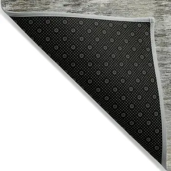 10' X 14' Brown And Taupe Abstract Washable Indoor Outdoor Area Rug