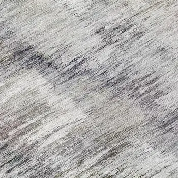 8' Taupe Gray And Silver Round Abstract Washable Indoor Outdoor Area Rug