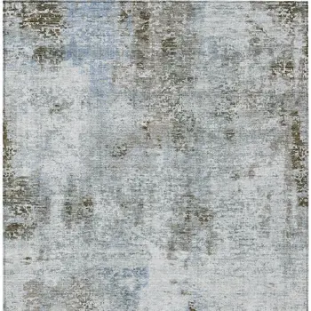 9' X 12' Brown Taupe And Gray Abstract Washable Indoor Outdoor Area Rug