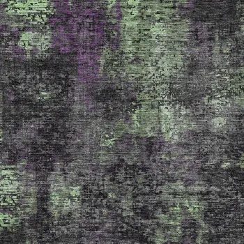 9' X 12' Gray Purple And Charcoal Abstract Washable Indoor Outdoor Area Rug