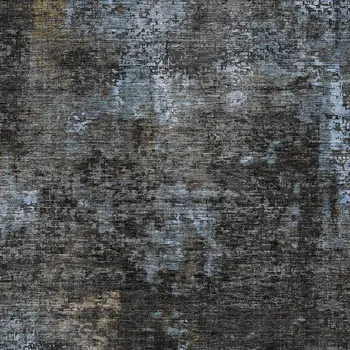 5' X 8' Graphite Charcoal And Silver Abstract Washable Indoor Outdoor Area Rug