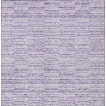 3' X 5' Plum And Purple Striped Washable Indoor Outdoor Area Rug