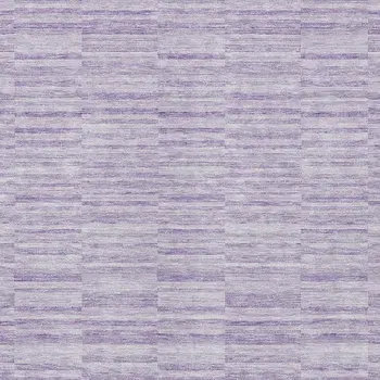 3' X 5' Plum And Purple Striped Washable Indoor Outdoor Area Rug
