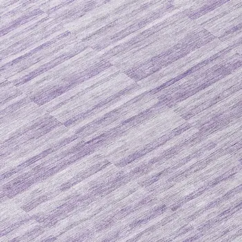 8' Plum And Purple Round Striped Washable Indoor Outdoor Area Rug