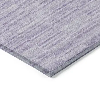 8' X 10' Plum And Purple Striped Washable Indoor Outdoor Area Rug