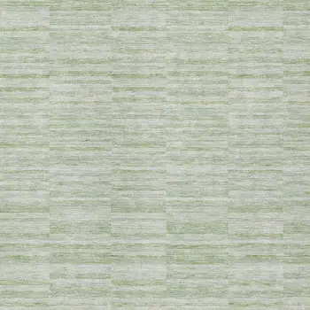 5' X 8' Sage And Green Striped Washable Indoor Outdoor Area Rug
