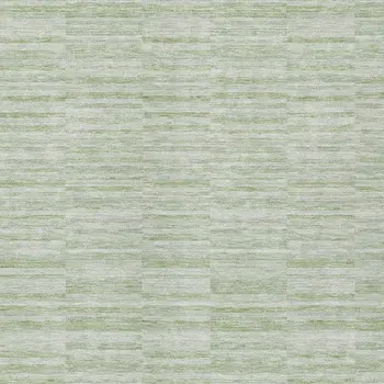 10' X 14' Sage And Green Striped Washable Indoor Outdoor Area Rug