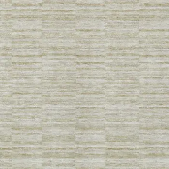 10' X 14' Taupe Beige And Tan Striped Washable Indoor Outdoor Area Rug