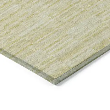 3' X 5' Wheat Gold And Tan Striped Washable Indoor Outdoor Area Rug
