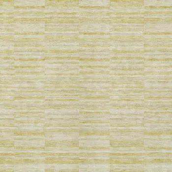 5' X 8' Wheat Gold And Tan Striped Washable Indoor Outdoor Area Rug