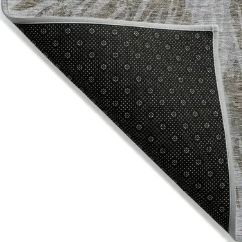 8' X 10' Brown And Gray Abstract Washable Indoor Outdoor Area Rug
