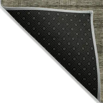 10' X 14' Brown Beige And Taupe Striped Washable Indoor Outdoor Area Rug