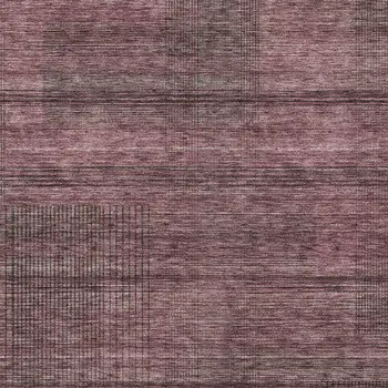 9' X 12' Merlot And Gray Striped Washable Indoor Outdoor Area Rug