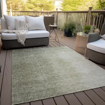 10' X 14' Brown Beige And Taupe Abstract Washable Indoor Outdoor Area Rug