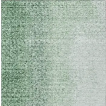 5' X 8' Artichoke Green And Fern Green Abstract Washable Indoor Outdoor Area Rug