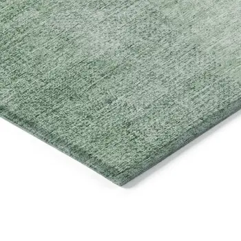 10' X 14' Artichoke Green And Fern Green Abstract Washable Indoor Outdoor Area Rug